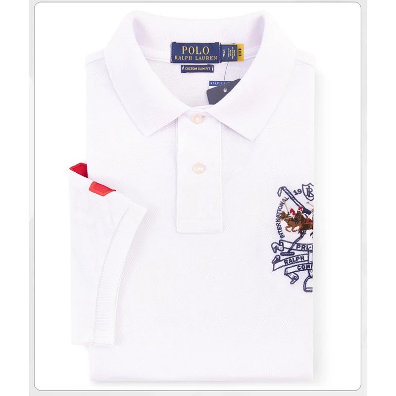 Ralph Lauren Polo Custom Fit Black Embroidered Crest Polo - 16