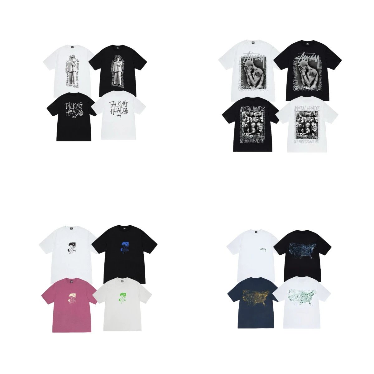 Stussy Black 8 Classic Mercury Letter T-Shirt