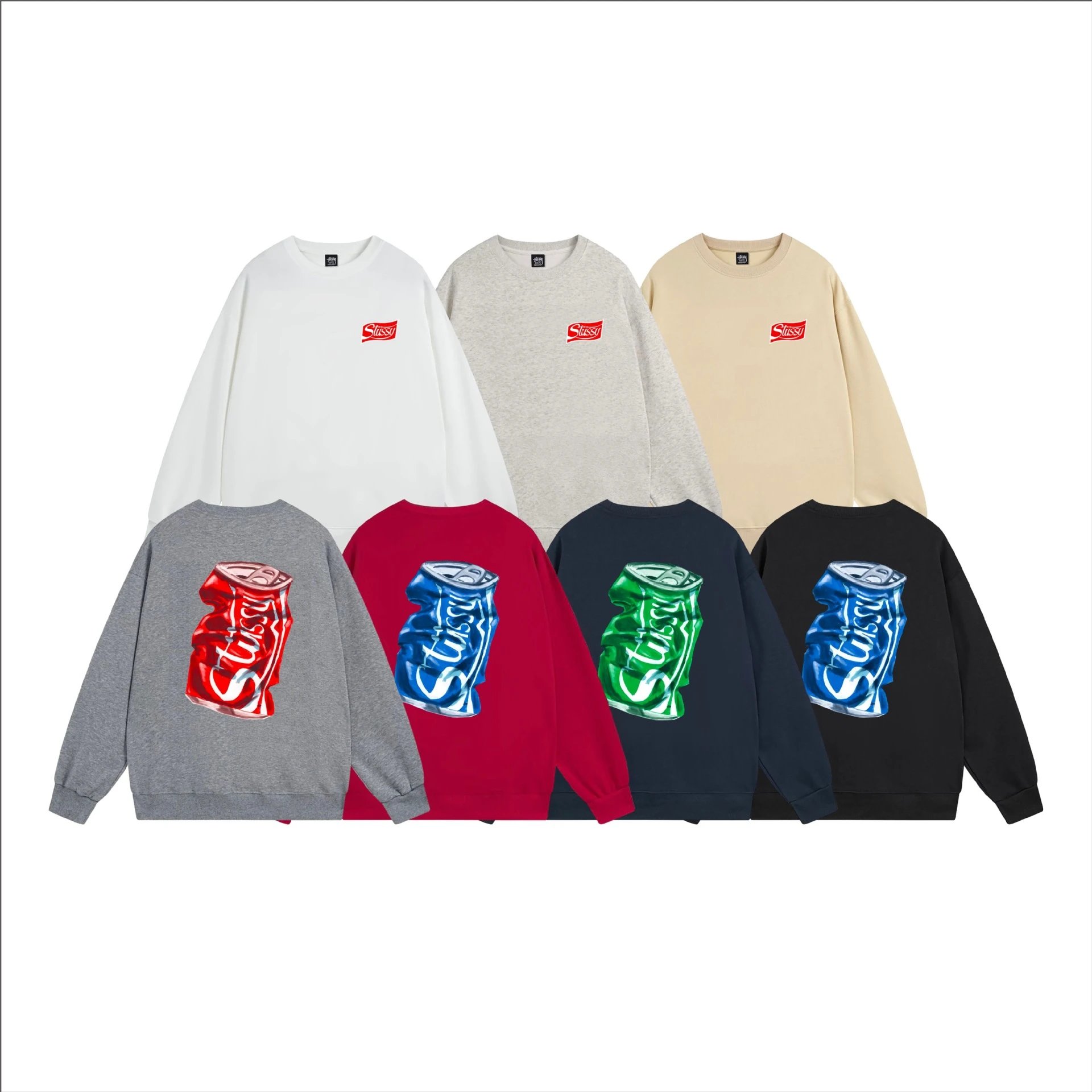 Stüssy Black 8 Crew Neck Sweatshirt
