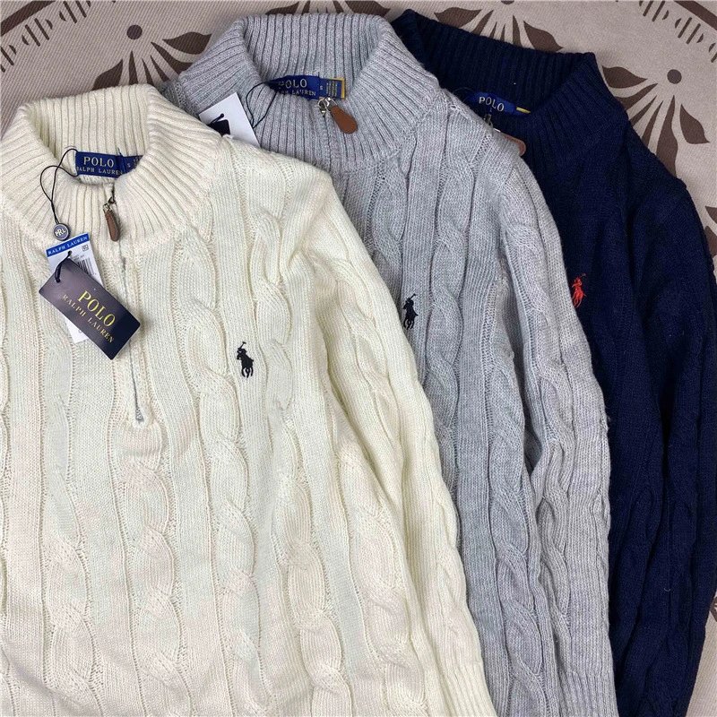 Ralph Lauren Pony Half Zip Knit Sweater