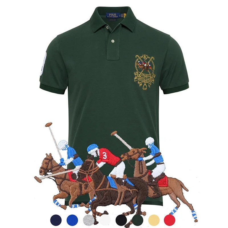 Ralph Lauren Polo Custom Fit Black Embroidered Crest Polo - 3