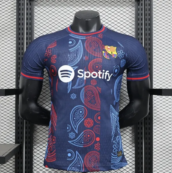 FC Barcelona x Spotify 2024 Third Jersey Navy Paisley Print Jersey - 1