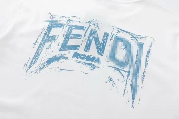 Fendi Teddy Bear Print White T-Shirt - 9