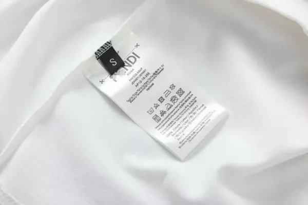 Fendi Teddy Bear Print White T-Shirt - 8