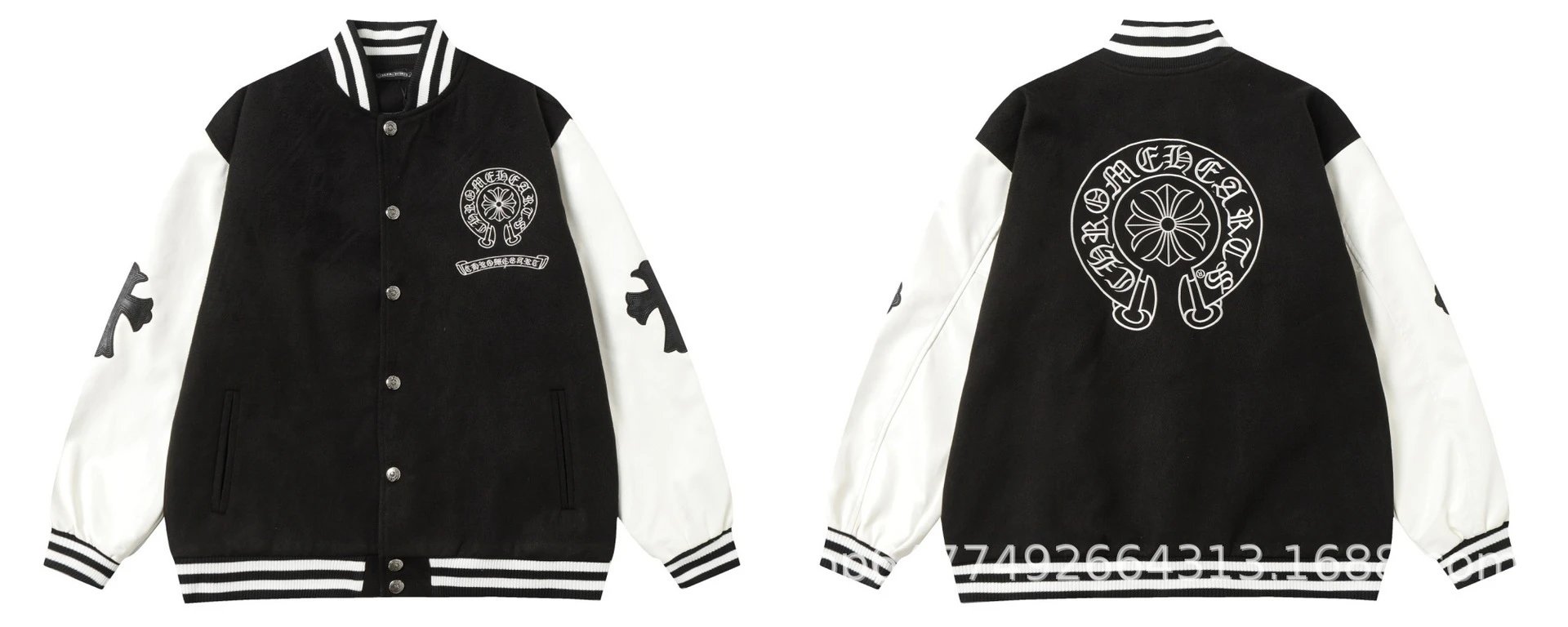 Celine CC Logo Varsity Jacket Forest Green and White - 11