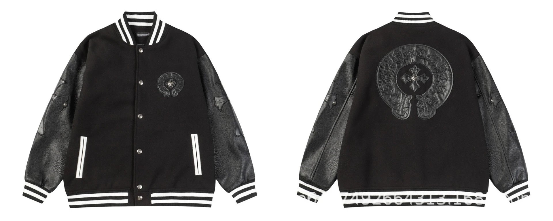 Celine CC Logo Varsity Jacket Forest Green and White - 4