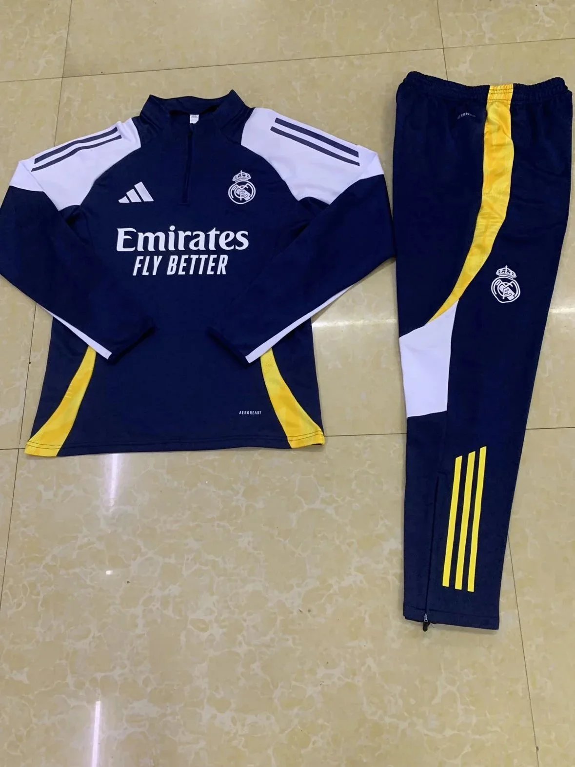Adidas Arsenal Training Tracksuit Navy Blue with Light Blue Accents - 6