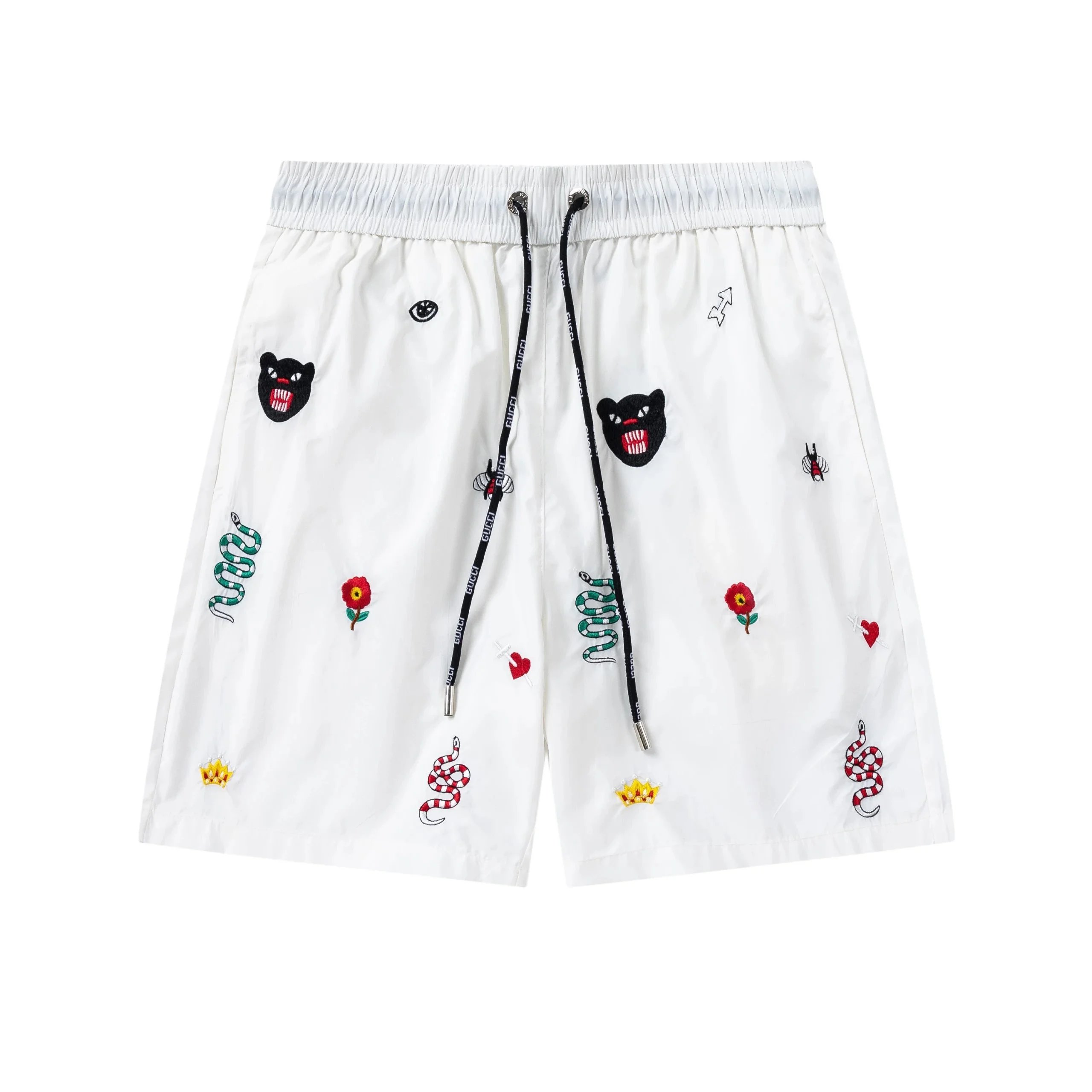 Gucci Web-Striped Cotton Sweat Shorts Gray - 8