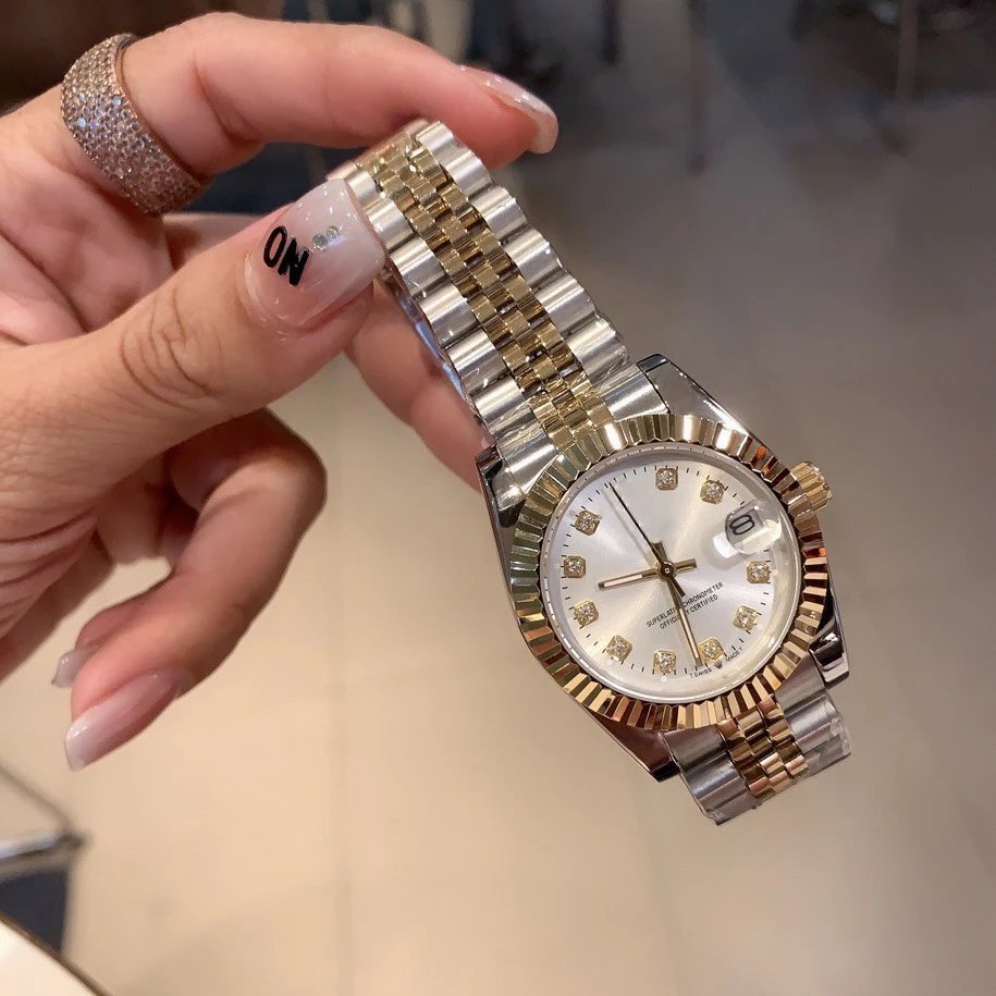 Rolex Datejust 36mm Two-Tone White Mother-of-Pearl Diamond Dial Watch - 1