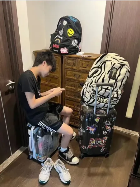 Balenciaga x Various Artists Sticker-Decorated Black Backpack - 17
