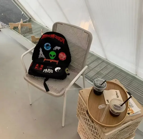 Balenciaga x Various Artists Sticker-Decorated Black Backpack - 23