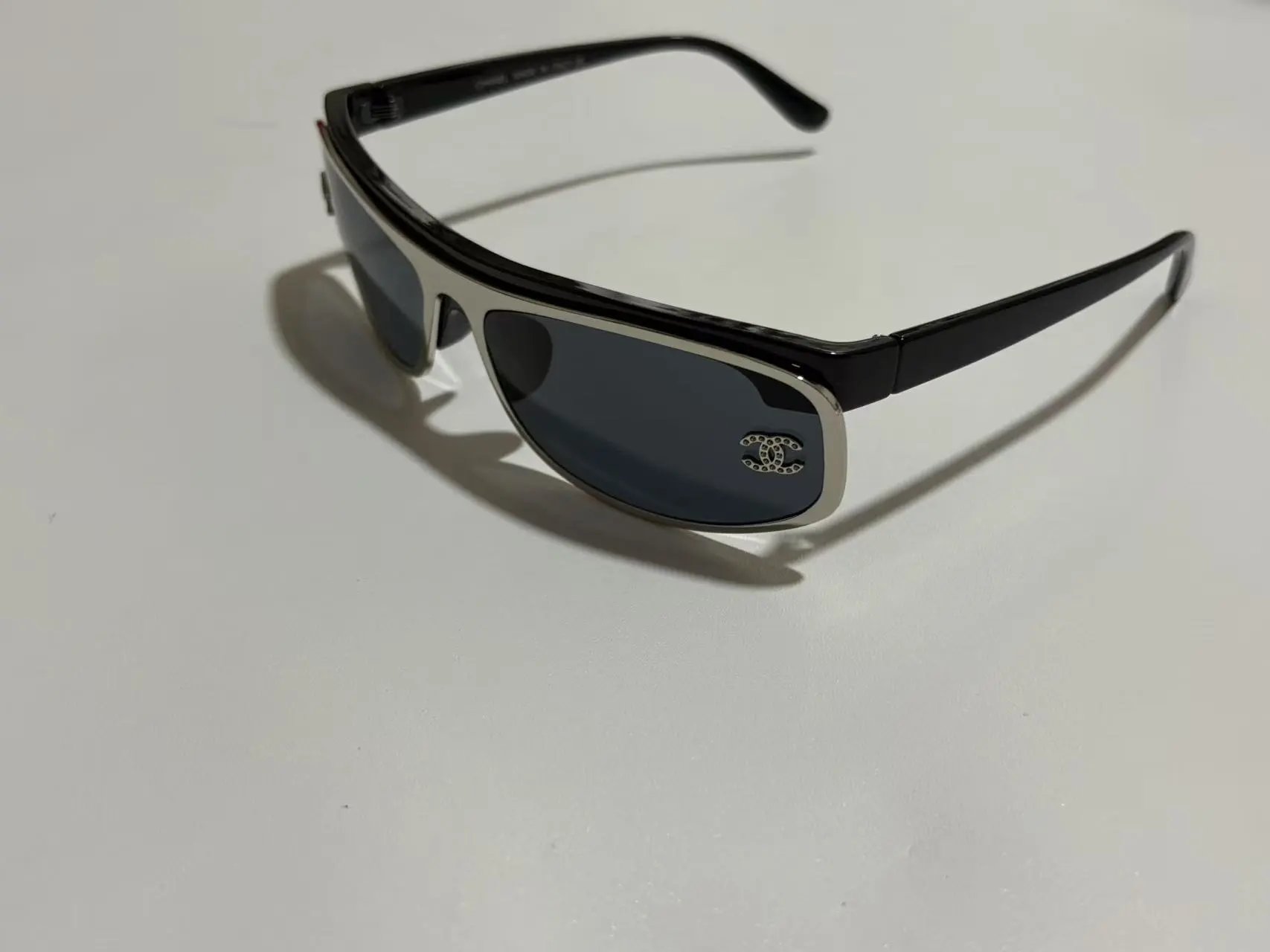 Chanel Glitter Acetate Aviator Sunglasses with CC Logo - 6