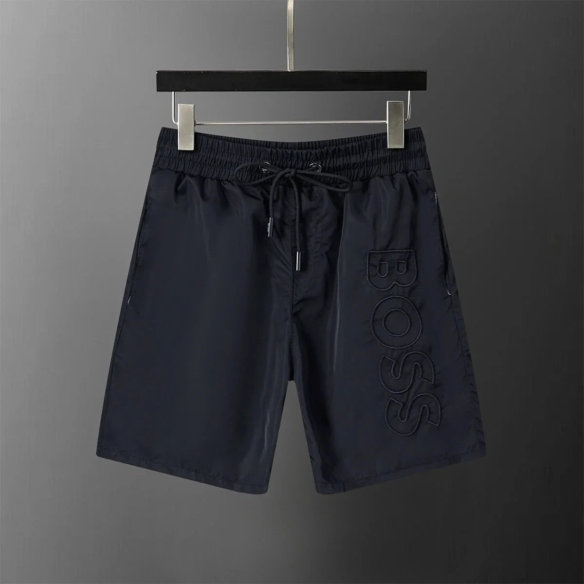 Moncler Logo Waistband Shorts Navy - 7