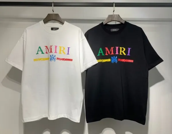 Amiri Drip Logo Black T-Shirt - 17