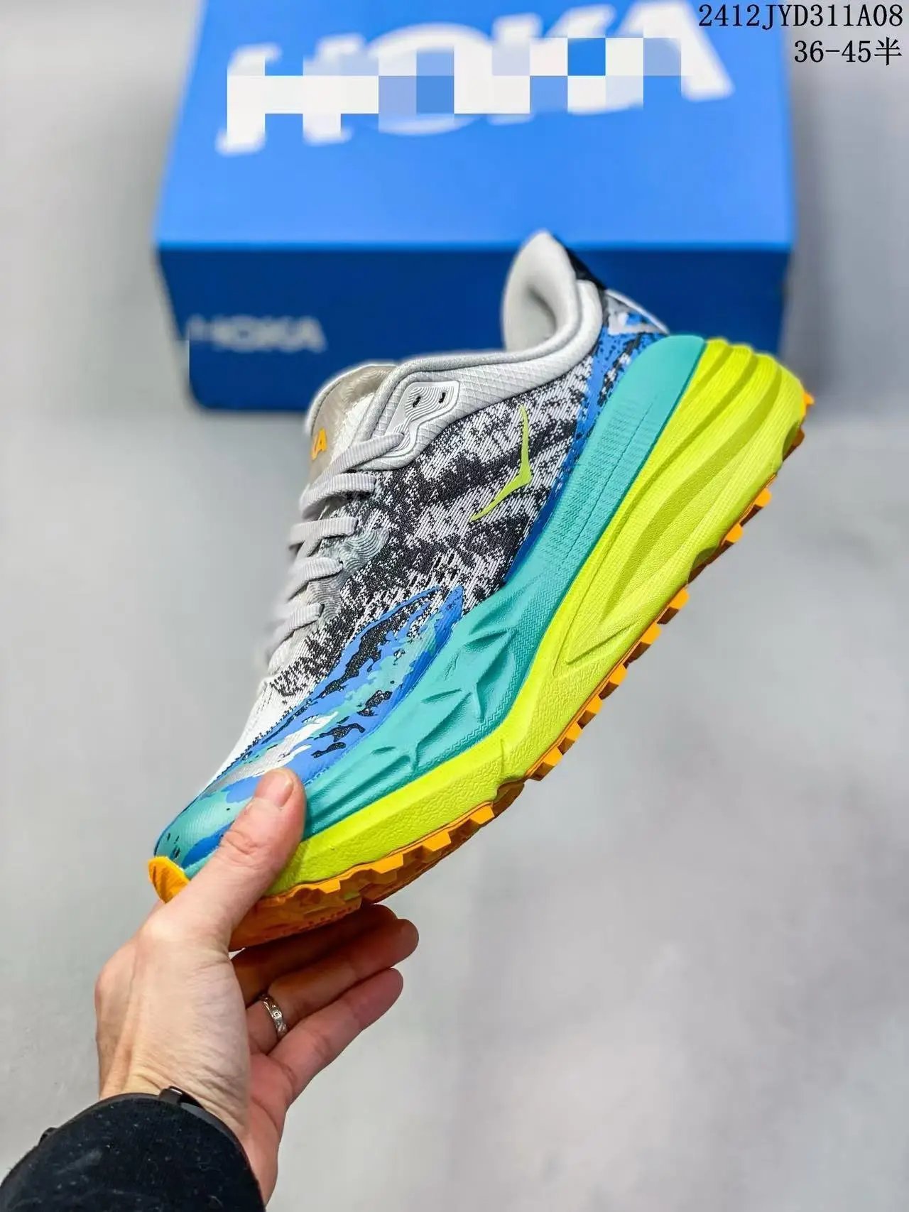 Hoka Speedgoat 5 Camo Beige Running Shoes - 4