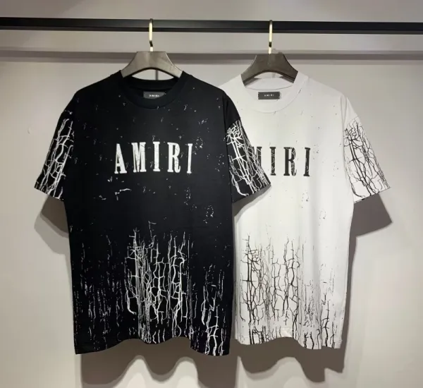 Amiri Drip Logo Black T-Shirt - 23