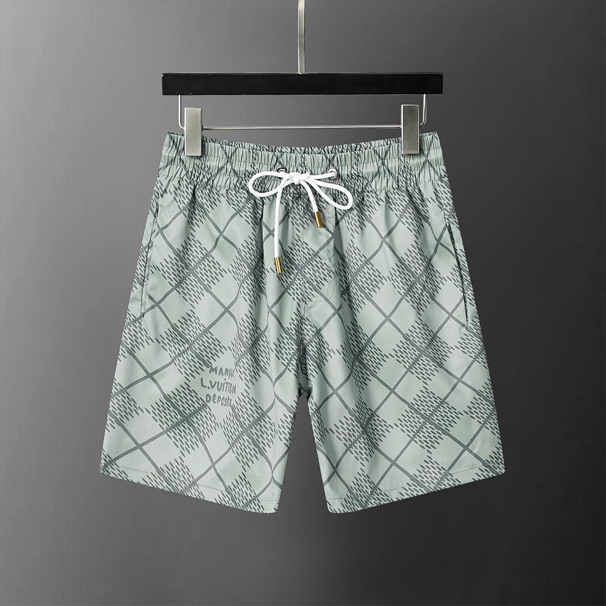 Moncler Logo Waistband Shorts Navy - 5