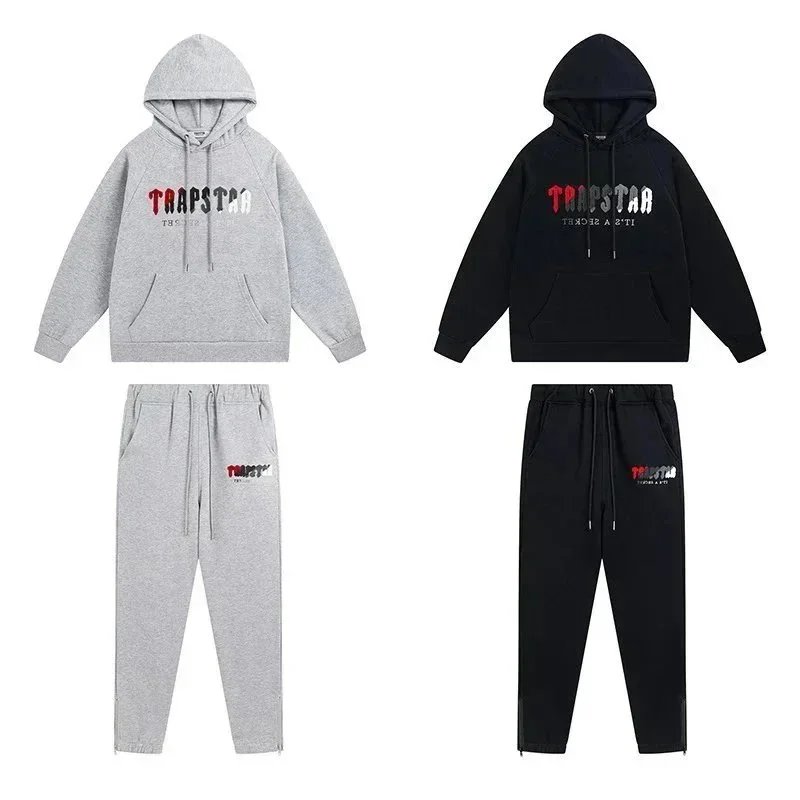 刺绣套装加绒连帽卫衣收脚运动休闲长卫裤子 - 131325