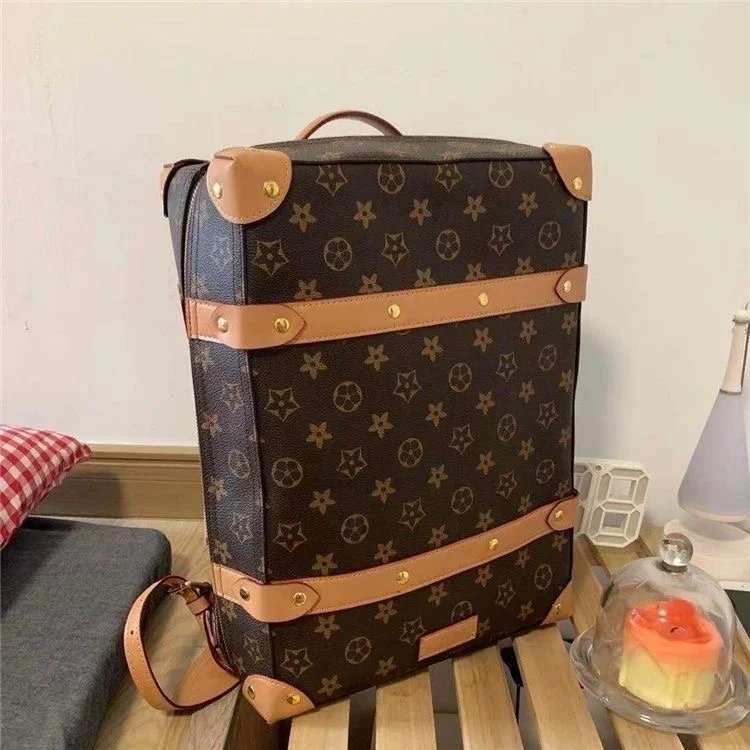 Louis Vuitton Monogram Hard-Sided Suitcase with Leather Trim - 132587