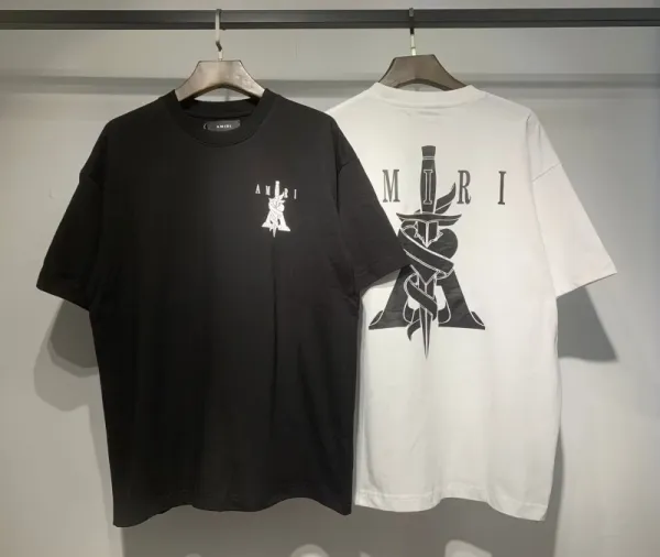 Amiri Drip Logo Black T-Shirt - 22