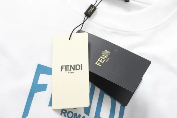 Fendi Teddy Bear Print White T-Shirt - 6