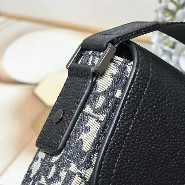 Dior Crossbody Bags Oblique-pattern flap bag with buckle closure product detail image 16