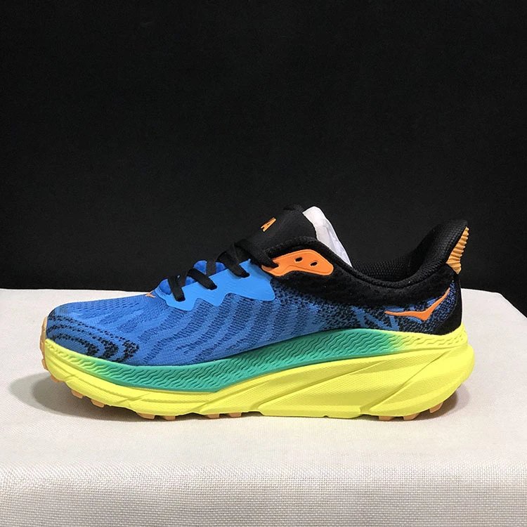 Hoka One One Clifton 9 Blue Yellow Running Shoes - 9