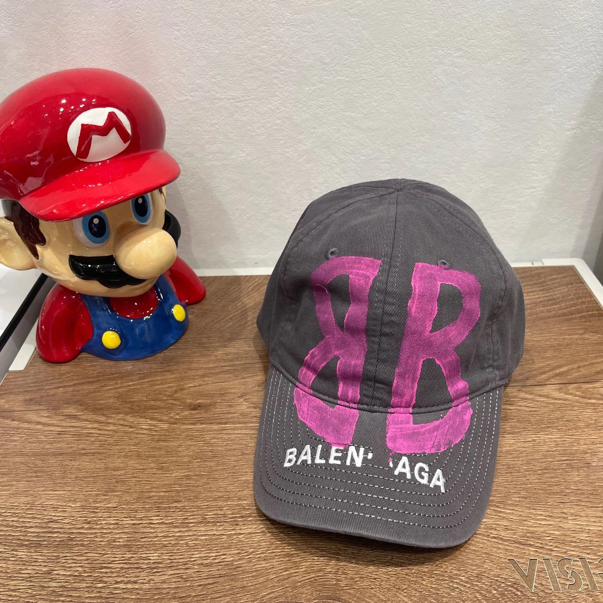 Gorra de béisbol con estampado antiguo de la versión alta de la familia ba, cara femenina, pequeña tapa suave, transpirable, gorra de visera gris de los hombres estadounidenses retro