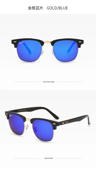 Ray-Ban Clubmaster Black Gold Sunglasses - 10
