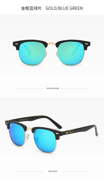 Ray-Ban Clubmaster Black Gold Sunglasses - 12