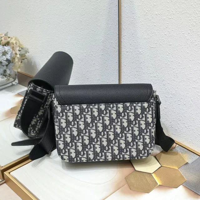 Dior Crossbody Bags Oblique-pattern flap bag with buckle closure product detail image 13