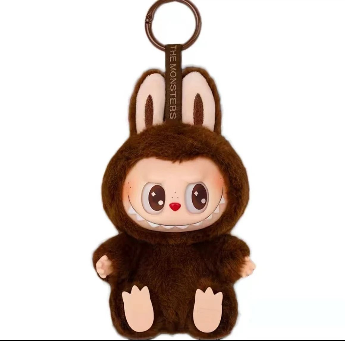 The Monsters Labubu Brown Bunny Plush Keychain - 1