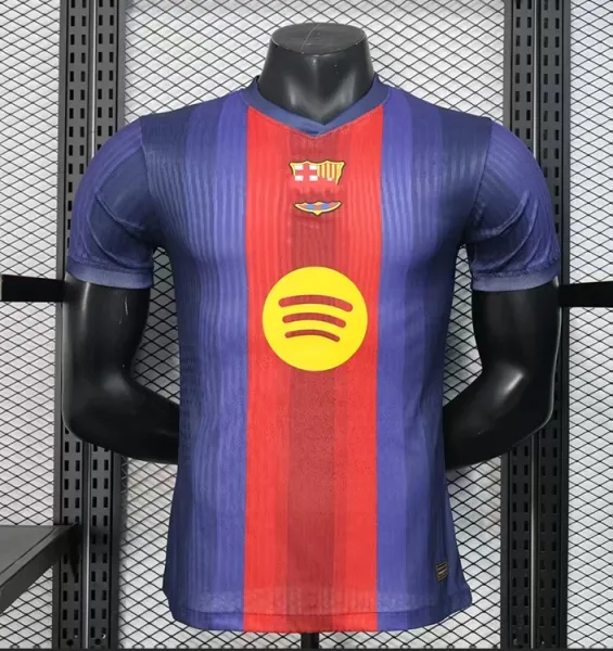 FC Barcelona x Spotify 2024 Home Jersey Blue-Red Stripe Jersey - 1