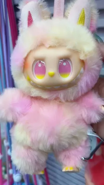 Hemom Monster Bunny Plush Keychain Multicolor - 1