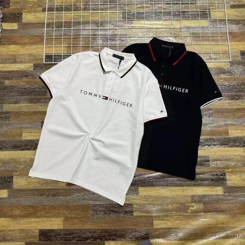 夏季Tommy汤米男士Polo衫短袖刺绣标翻领商务休闲拼色短袖T恤 - 131676