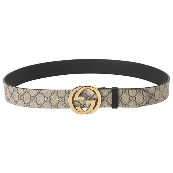 Gucci GG Marmont Belt Black Gray Gold Tone Leather Belt - 6