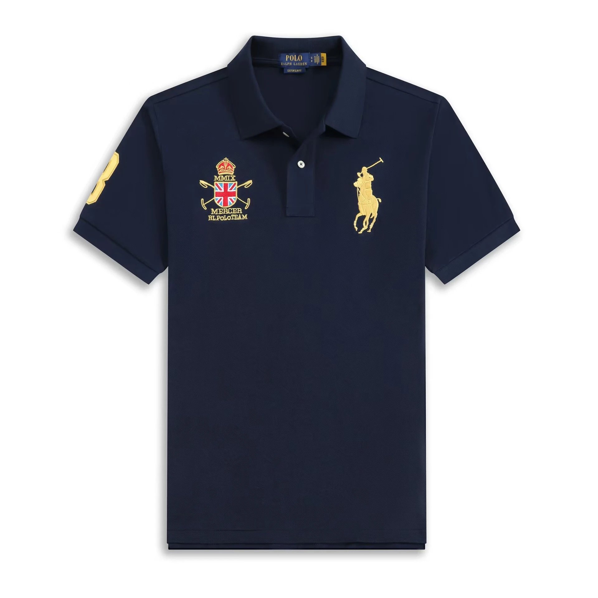 （BestQua&hellip;）夏季Polo大马皇冠大码宽松POLO衫短袖运动休闲翻领刺绣衫男装短袖 - 131932