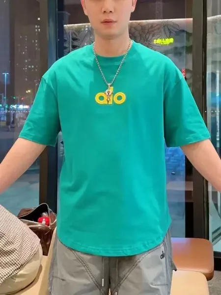Alo Alo Logo Embroidered Back Print T-Shirt White - 4