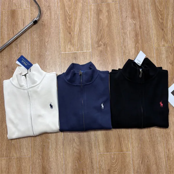 Ralph Lauren Polo Sport Fleece Full-Zip Jacket Black/Navy/Beige - 2