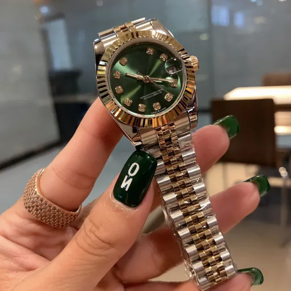 Rolex Datejust Green Mother-of-Pearl Dial Diamond Bezel Steel Watch - 5