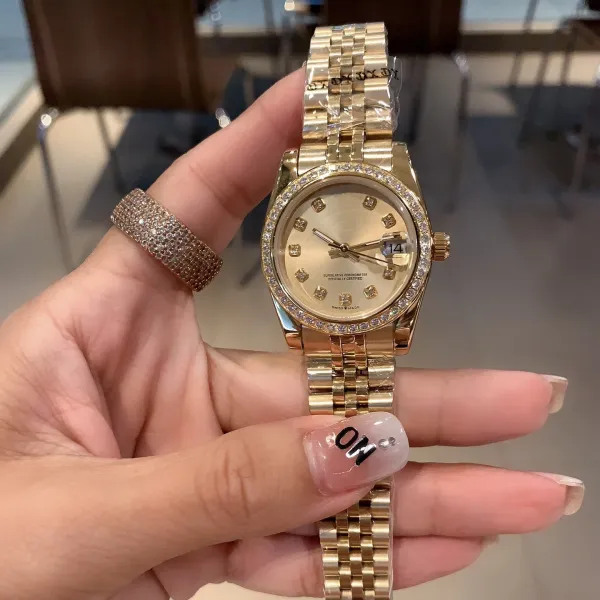 Rolex Datejust Green Mother-of-Pearl Dial Diamond Bezel Steel Watch - 11