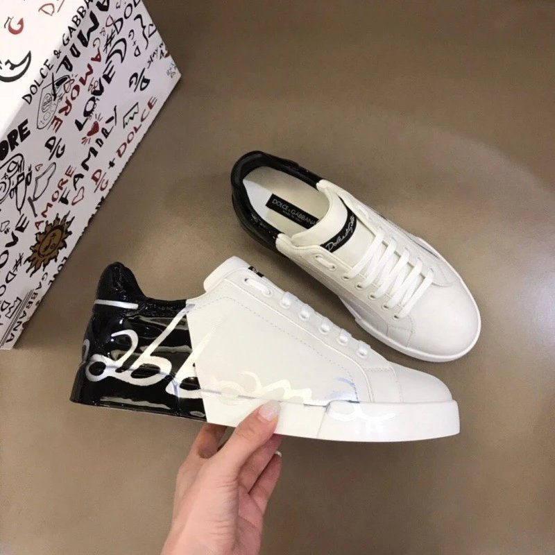 （BestQua&hellip;）D&新款男鞋涂鸦品质保障男士板鞋百搭潮鞋小白鞋休闲鞋 - 132989