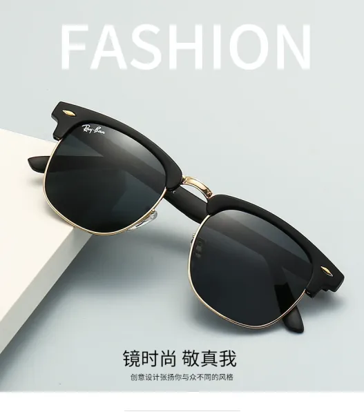 Ray-Ban Clubmaster Black Gold Sunglasses - 2
