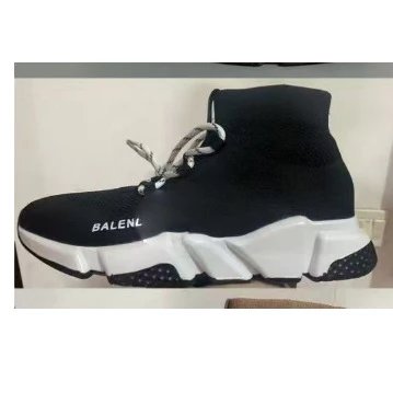 Balenciaga Speed Trainer Lace-Up Black White
