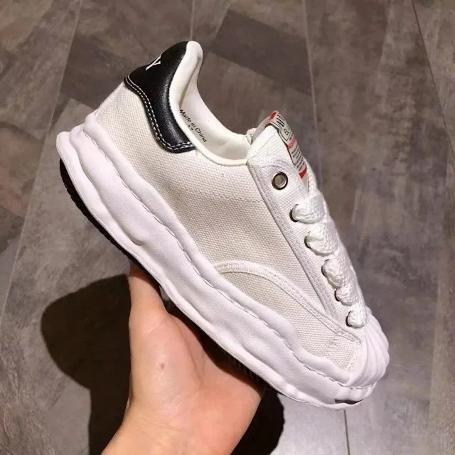 Chunky Platform Canvas Sneakers Black White