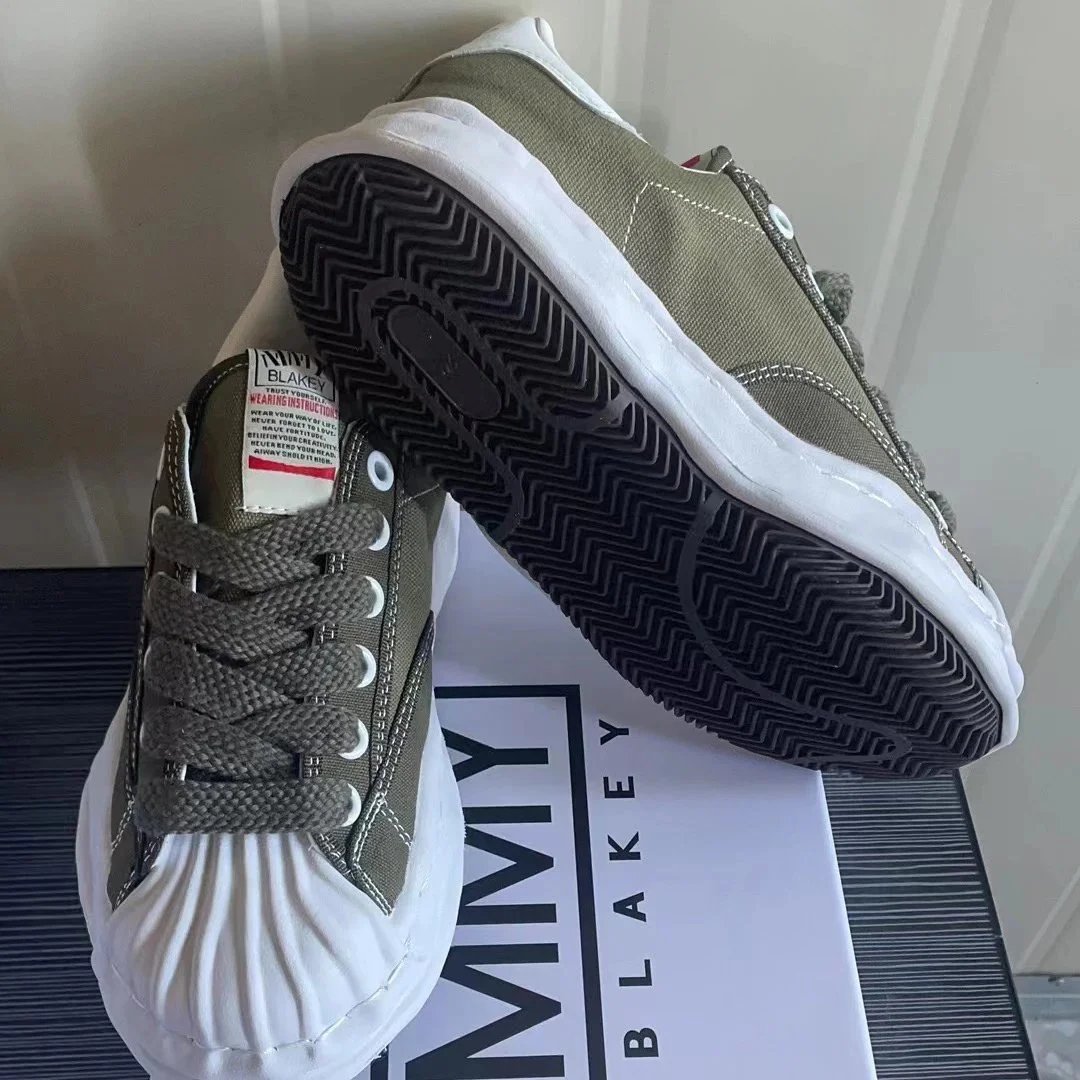 MMY Blakey Chunky Sole Canvas Sneakers Olive Green