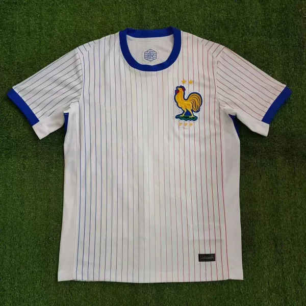 France National Team 2024 Away Jersey White Pinstripe Jersey - 1