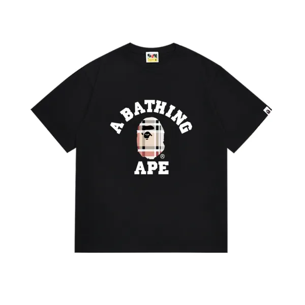 A Bathing Ape Plaid Black T-Shirt - 1