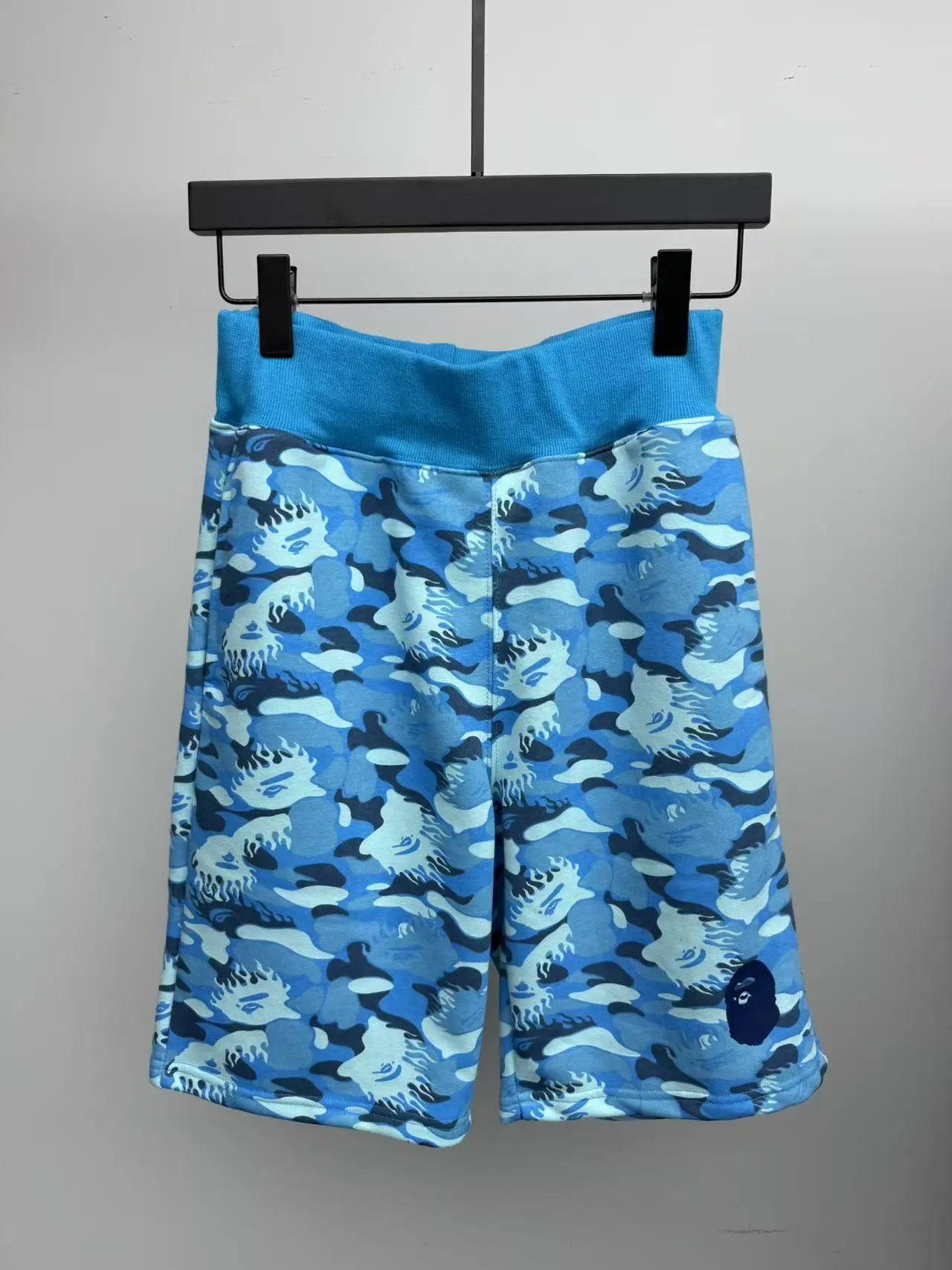 A Bathing Ape Shark Blue Camo Sweat Shorts