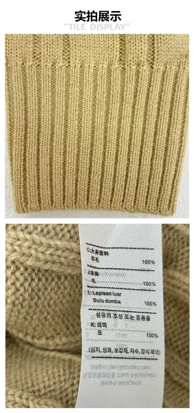 Cable Knit Crewneck Sweater in Cream - 24